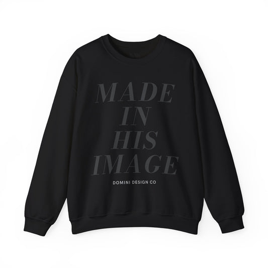 Made in HIS Image Words Crewneck (Black/Black)
