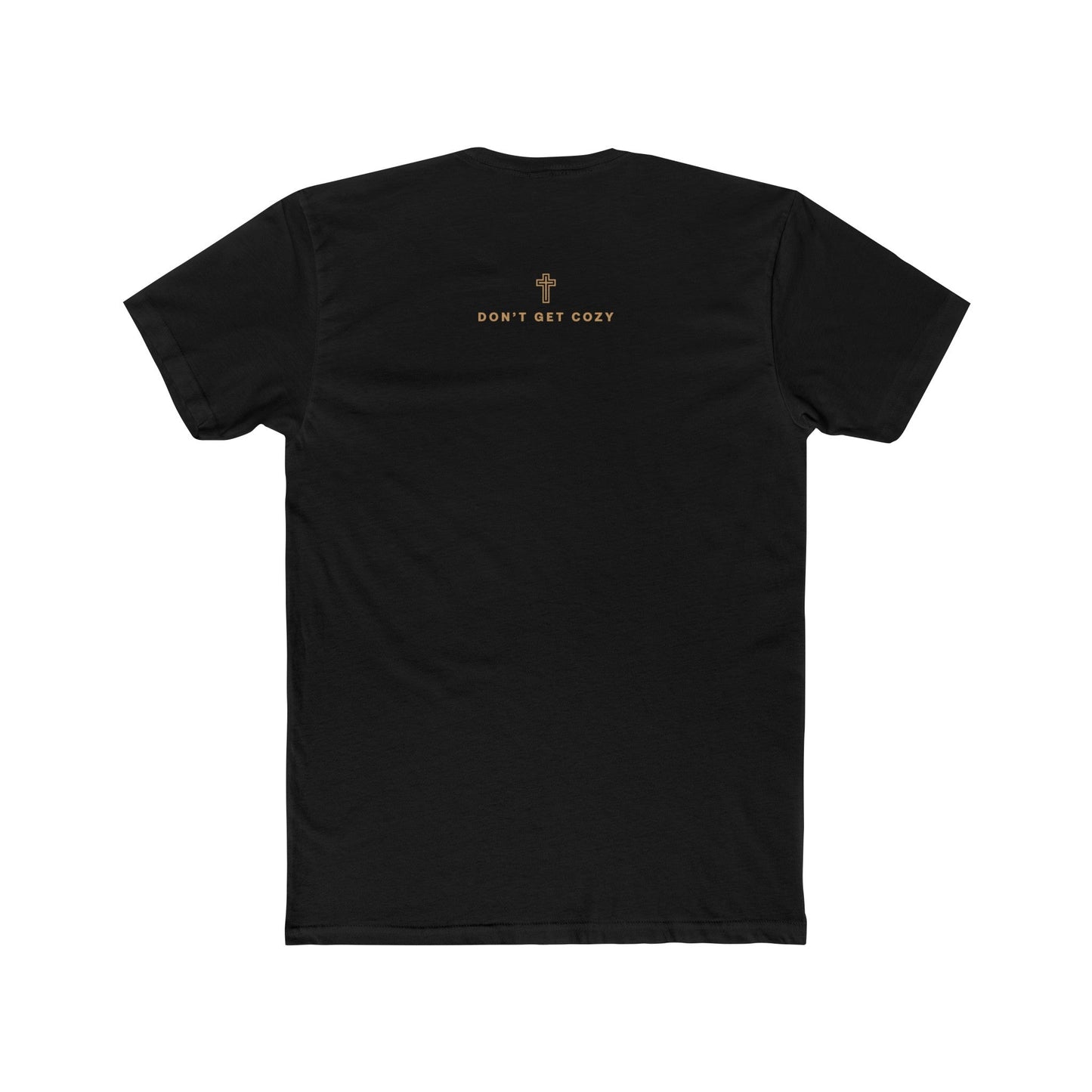 Don't Get Cozy Tee (Black/Tan) - Domini Design Co