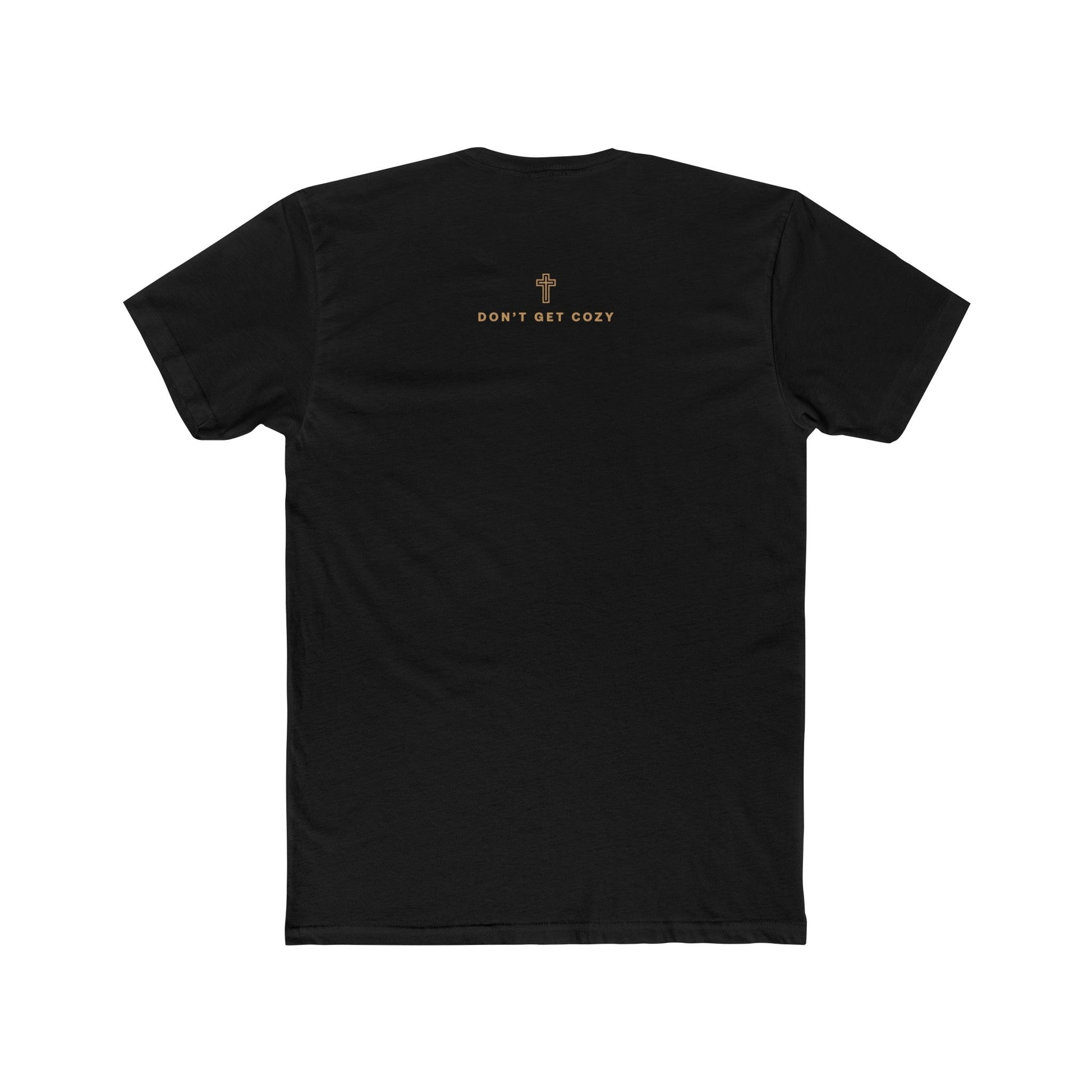 Don't Get Cozy Tee (Black/Tan) - Domini Design Co