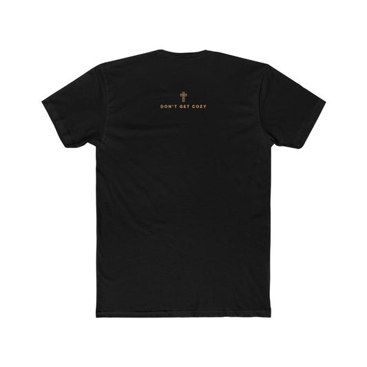 Don't Get Cozy Tee (Black/Tan) - Domini Design Co
