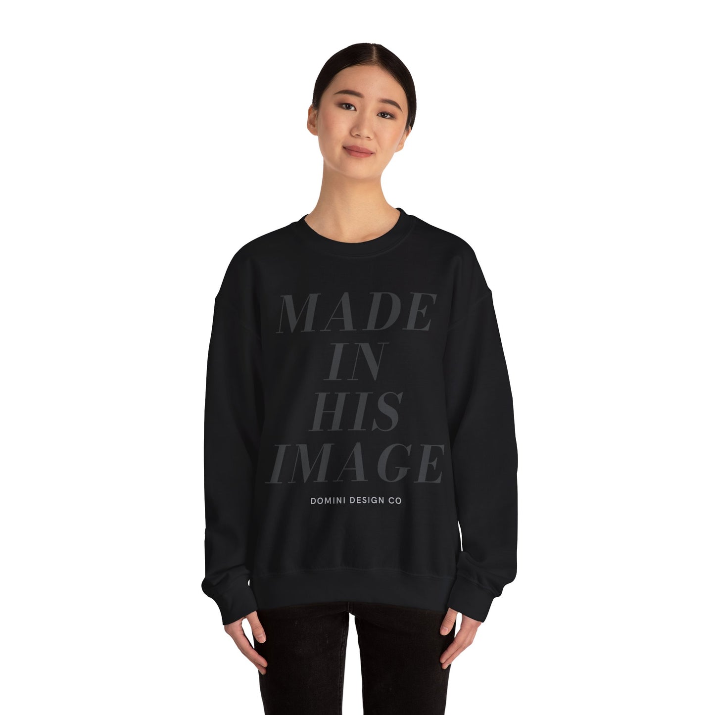 Made in HIS Image Words Crewneck (Black/Black)