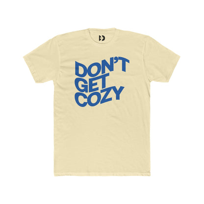 Don't Get Cozy Tee (Cream/Blue) - Domini Design Co