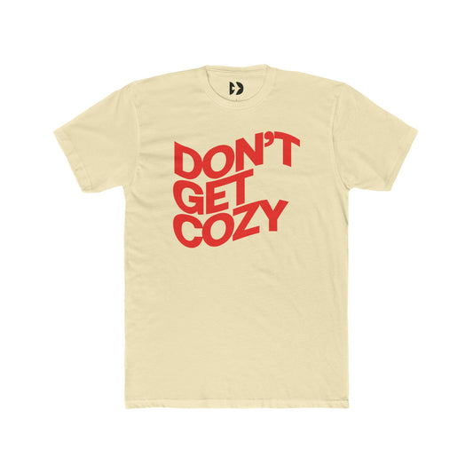 Don't Get Cozy Tee (Cream/Red) - Domini Design Co