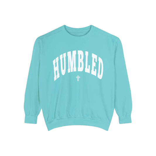 Humbled Slab Crewneck (Mint/White) - Domini Design Co